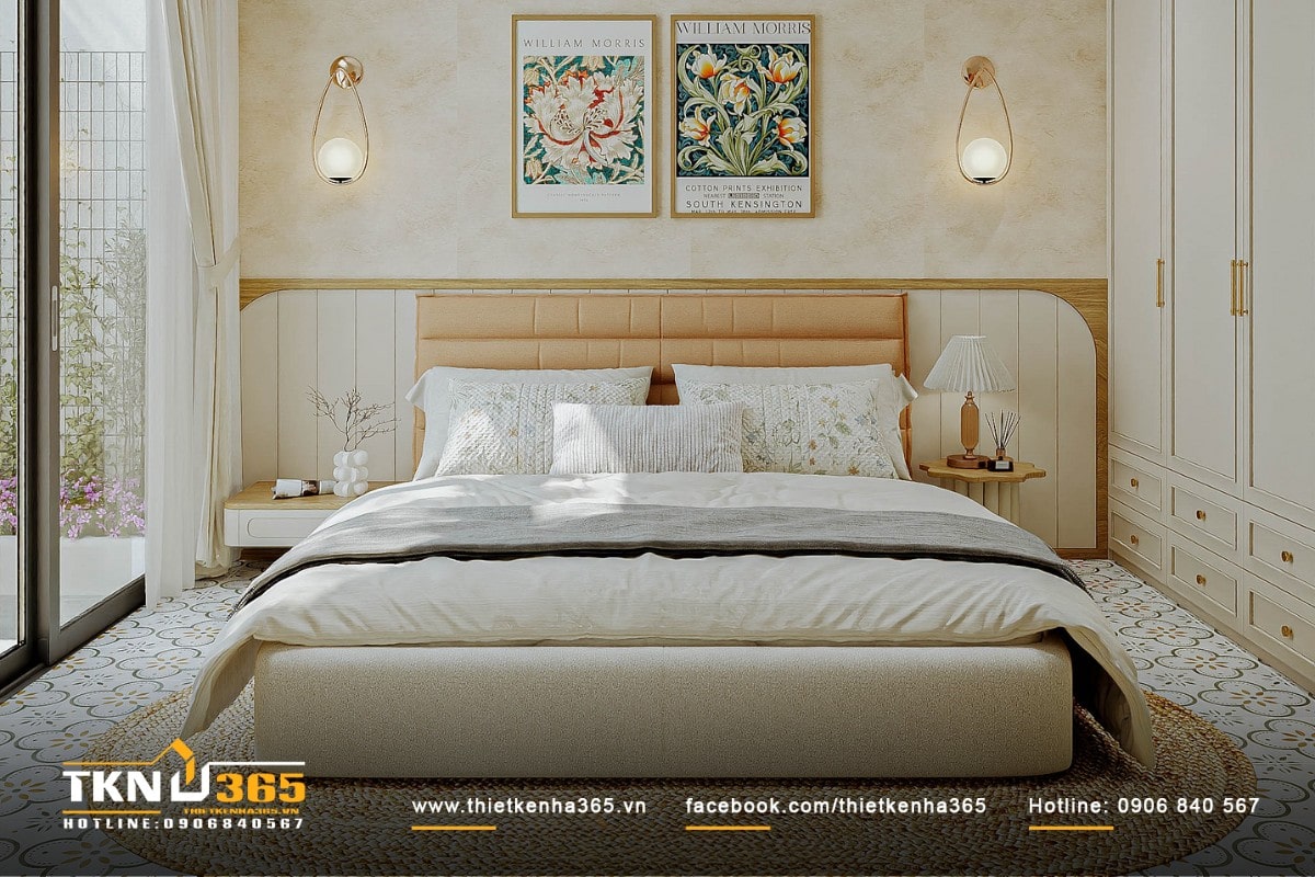 Thiết kế nội thất cho phòng ngủ tập trung vào sự êm ái và tiện lợi