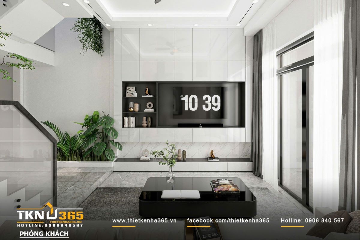 Phòng khách rộng rãi, thiết kế tinh tế, mang lại cảm giác chào đón cho mọi người