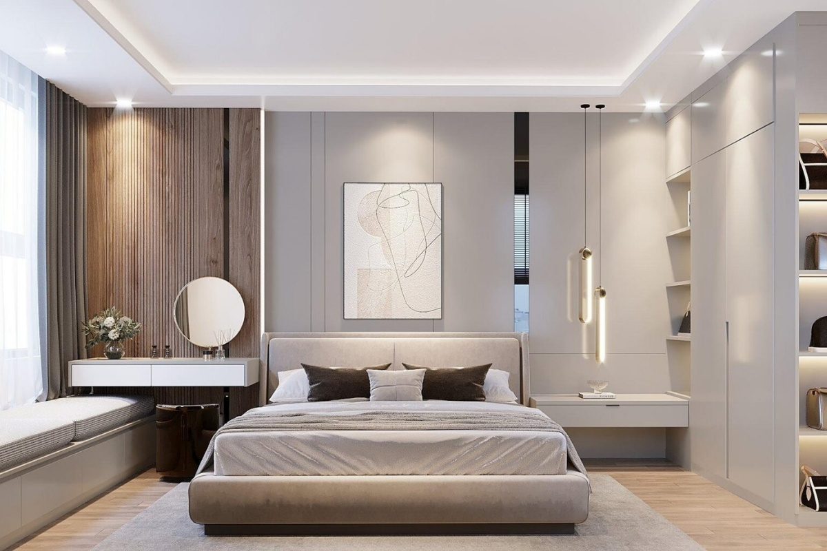 thiết kế phòng ngủ 12m2