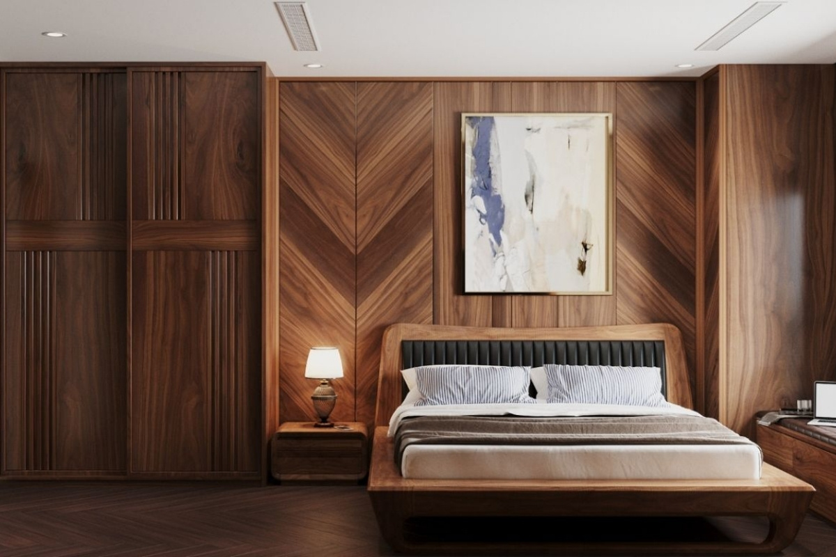 Thiết kế nội thất phòng ngủ đẹp 29m2 nội thất gỗ"
