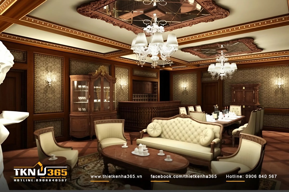 Lưu &yacute; yếu tố phong thủy khi thiết kế nội thất ph&ograve;ng kh&aacute;ch biệt thự