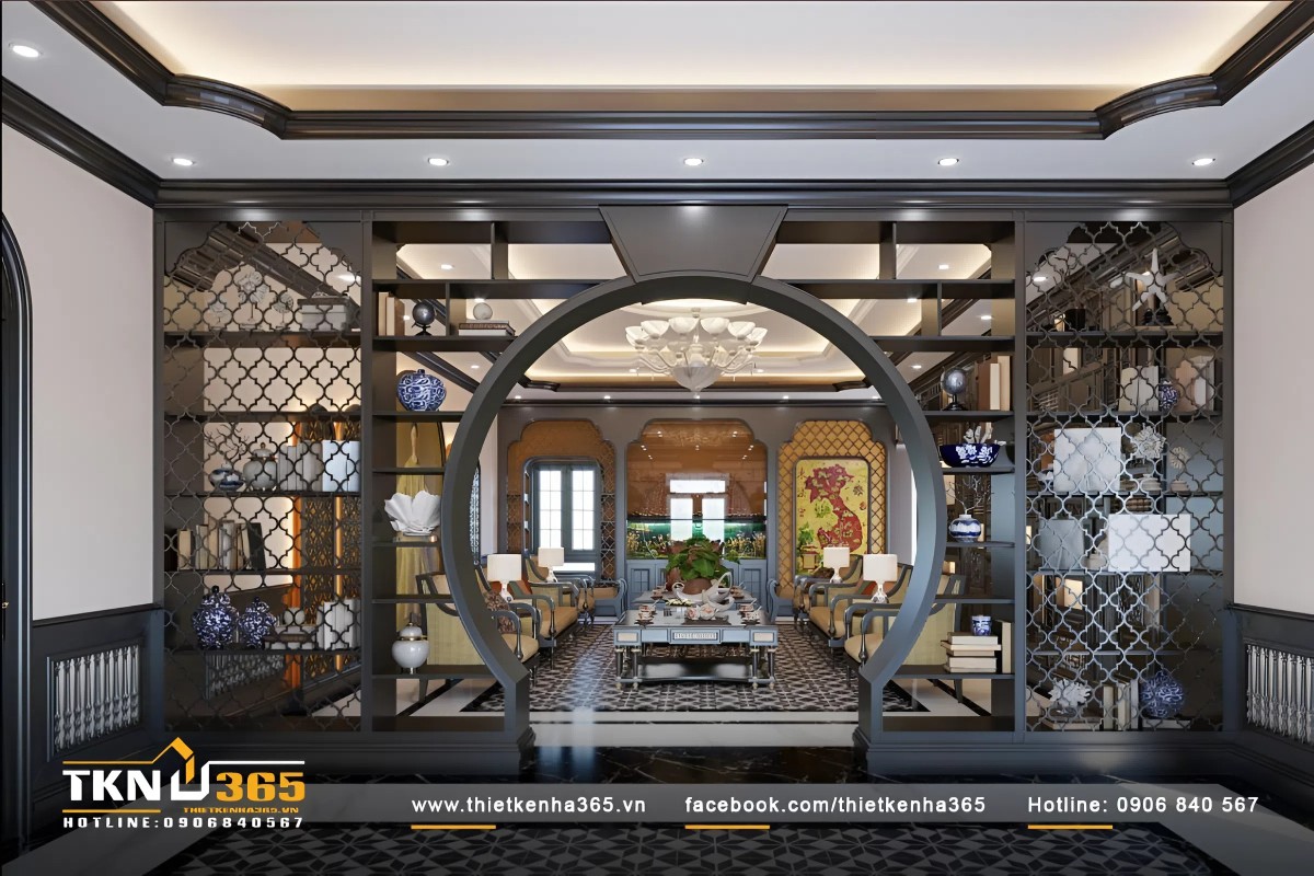 Mẫu thiết kế nội thất ph&ograve;ng kh&aacute;ch biệt thự 