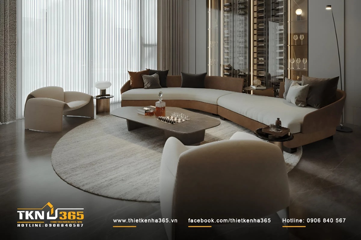 Thiết kế ph&ograve;ng kh&aacute;ch hiện đại 