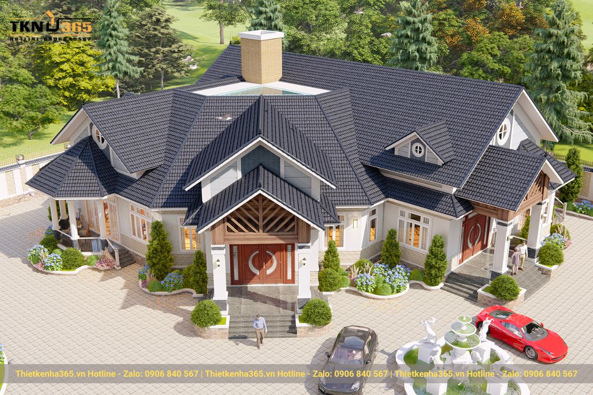 Mái Thái có sự bề thế nhất định làm tôn nên vẻ đẹp của căn nhà