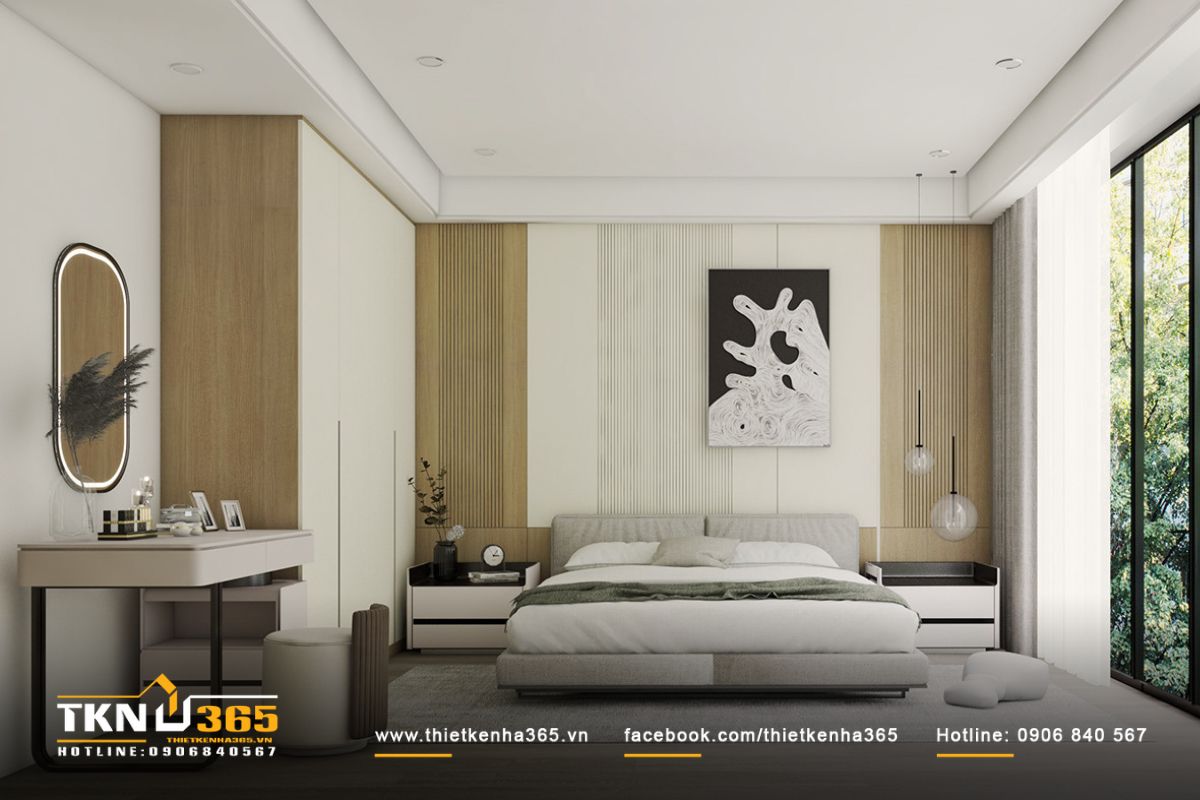 Thiết kế phòng ngủ theo phong cách hiện đại đón ánh sáng tự nhiên, thư giãn