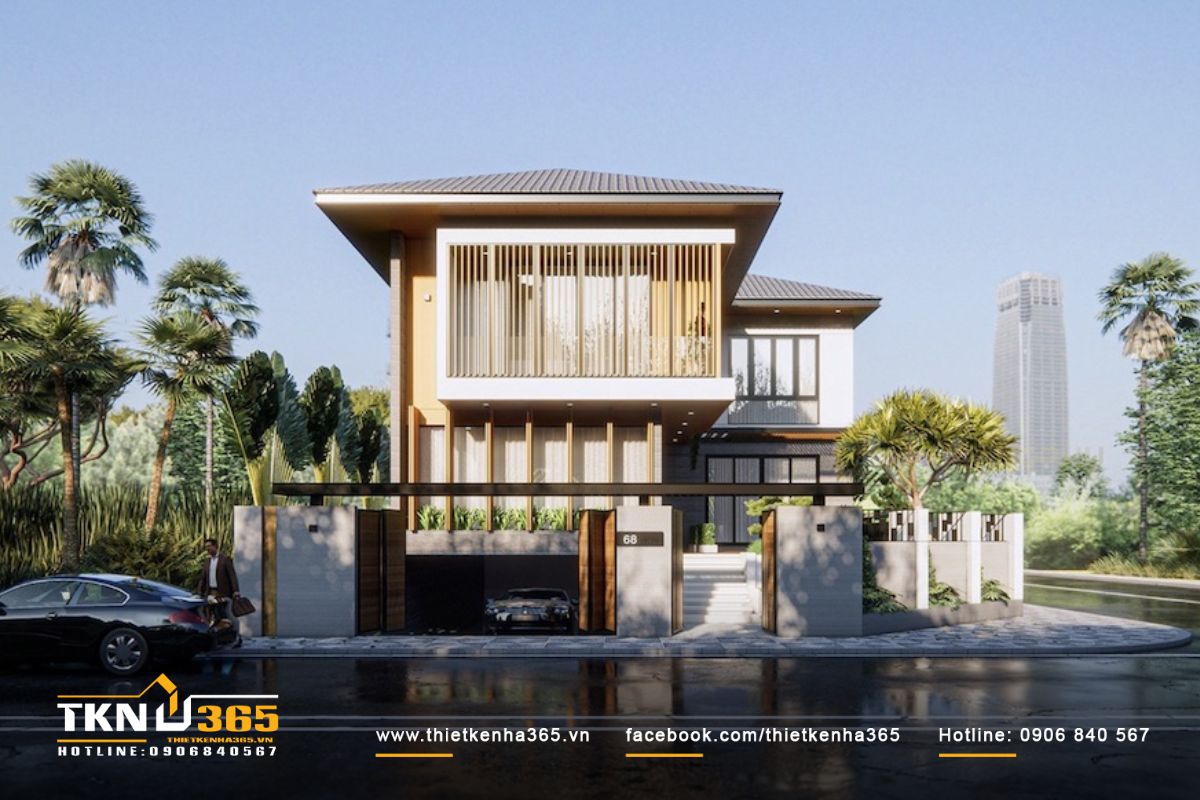 Biệt thự sân vườn 300m2 có 2 tầng rộng và thoáng mát