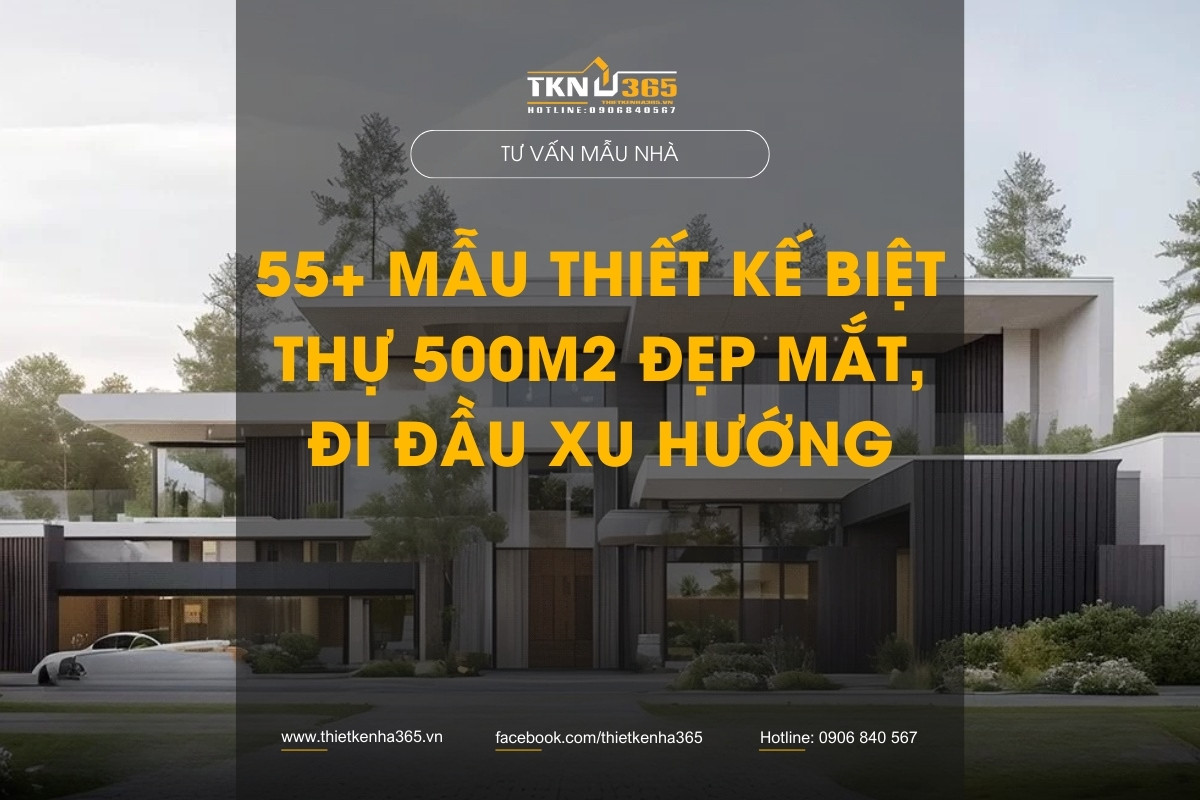 mẫu thiết kế biệt thự 500m2