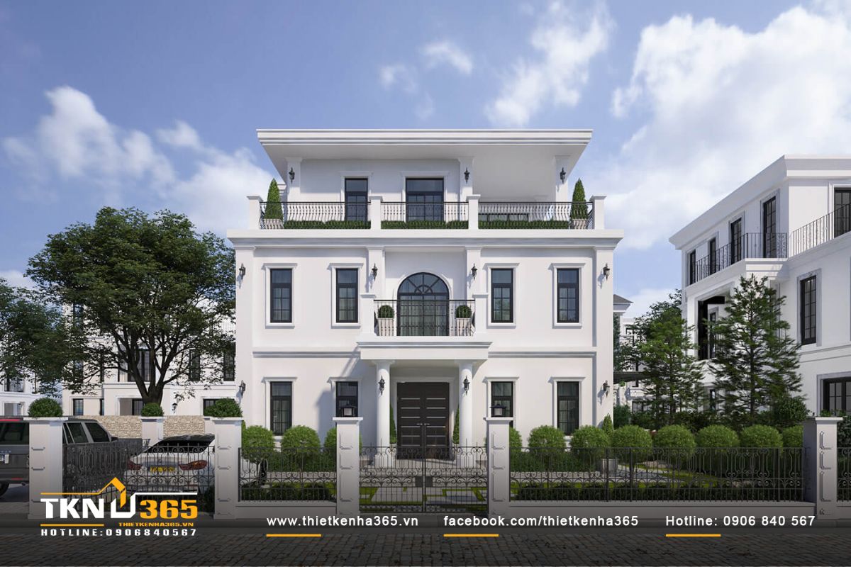 Biệt thự 3 tầng bán cổ điển sang trọng, thanh lịch