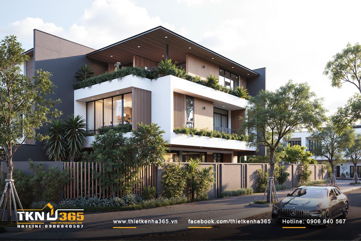 Biệt thự 400m2 phong cách hiện đại, gam màu nhẹ nhàng