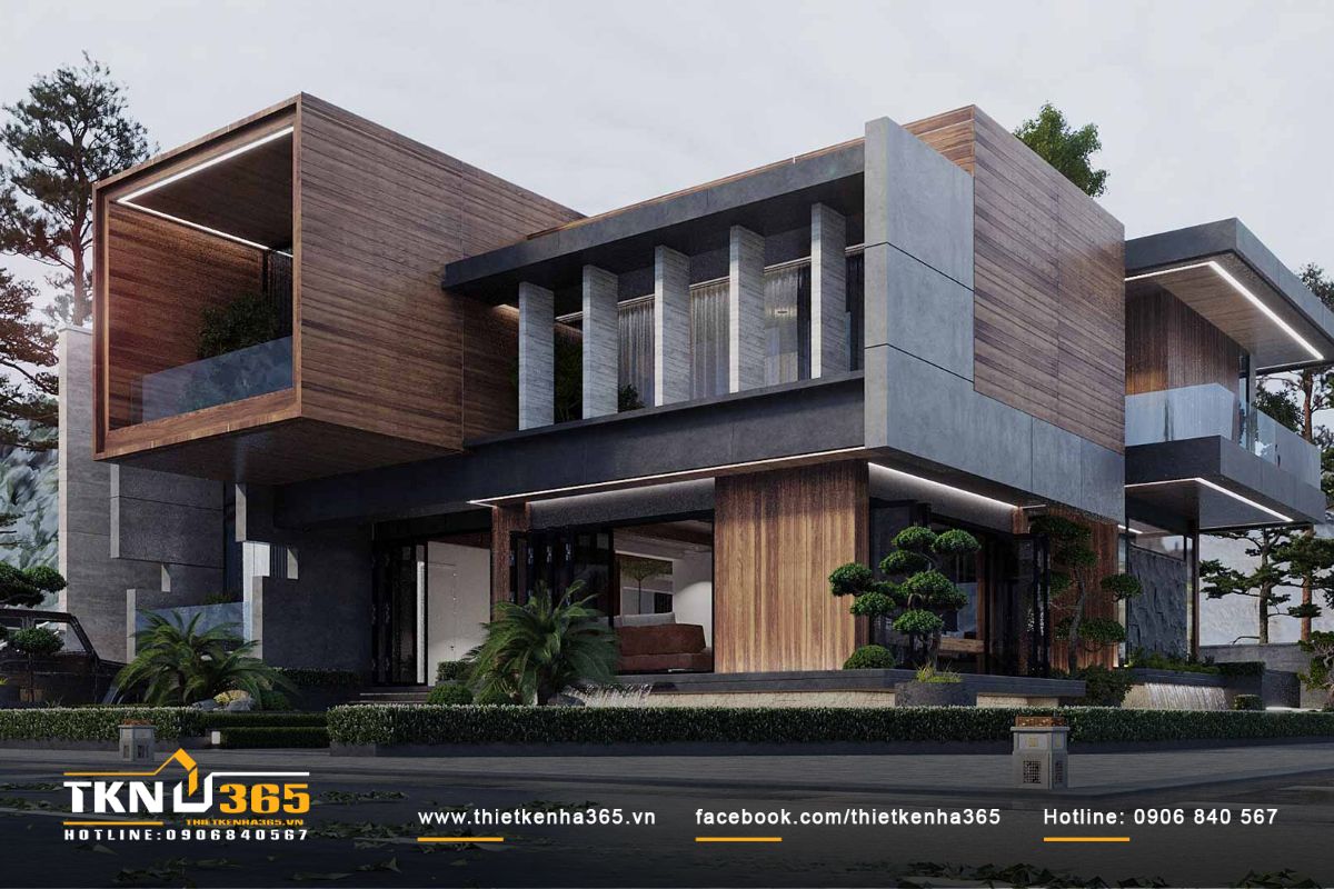 Mẫu biệt thự hiện đại thiết kế đơn giản, tối ưu hóa không gian
