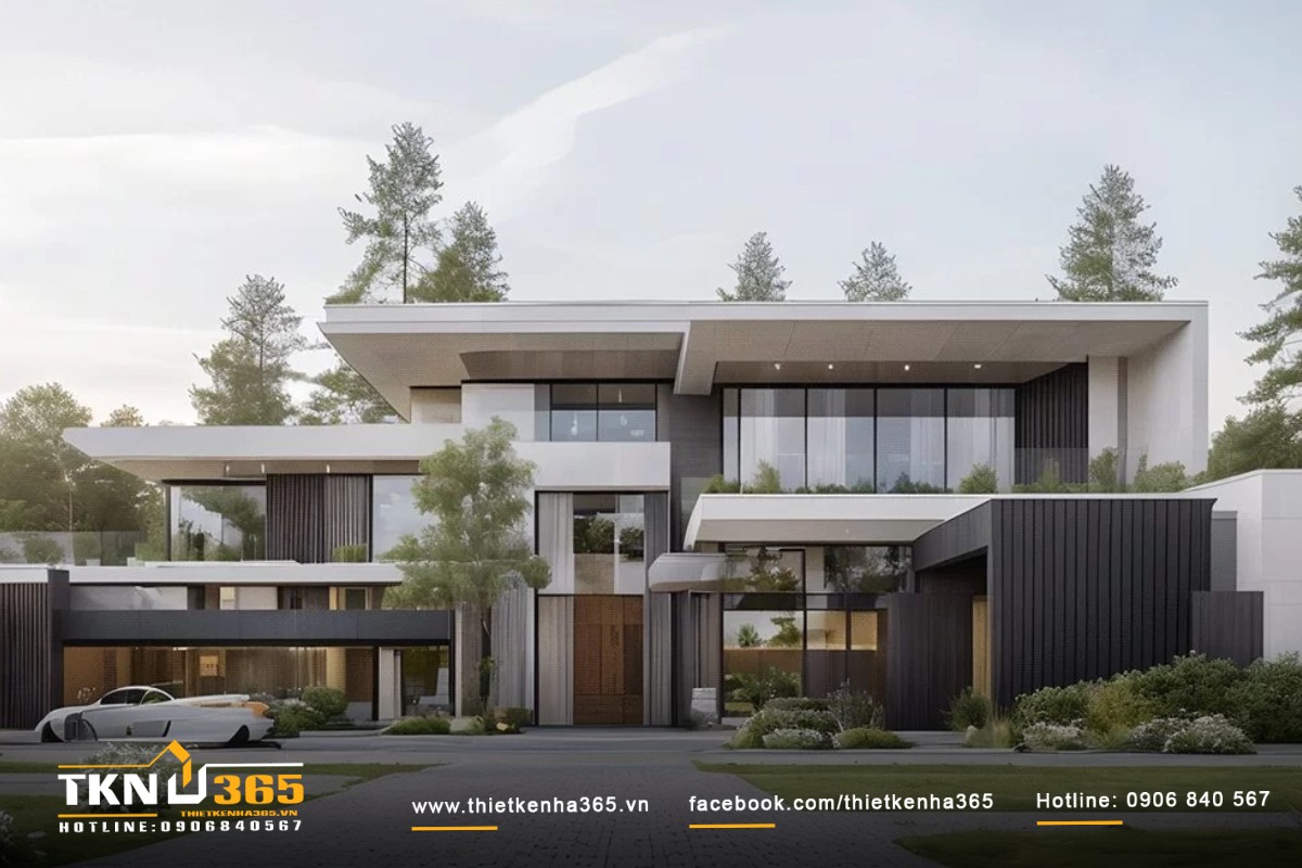 Xu hướng thiết kế thi công biệt thự 500m2 hiện đại, tối giản và tinh tế