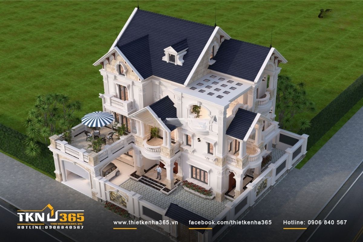 Mặt tiền ngôi nhà 3 tầng được thiết kế tinh giản, hạn chế các chi tiết rườm rà