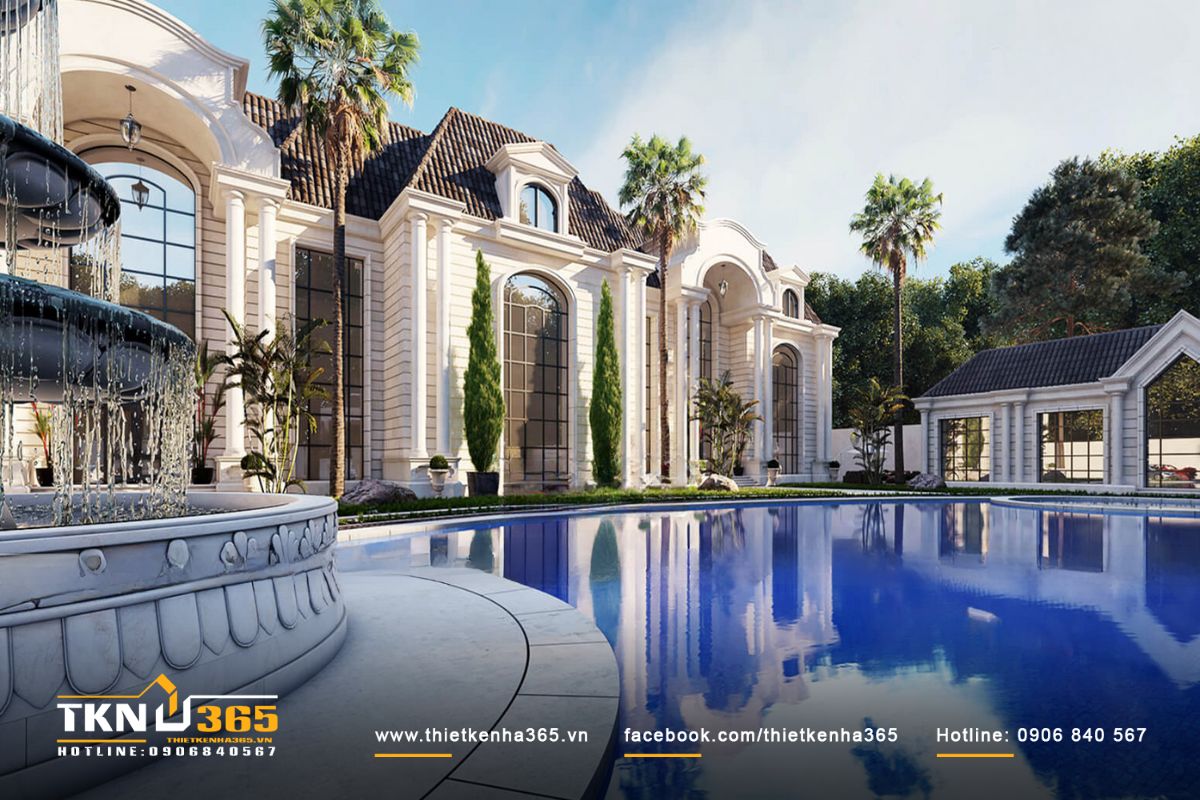 Thiết kế vòi phun nước lộng lẫy ở giữa hồ