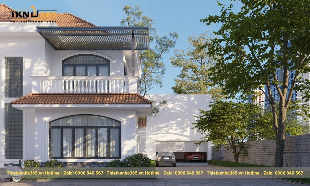 Thiết kế biệt thự nghỉ dưỡng 2 tầng đẹp cuốn hút của chị Hoa tại Cần Thơ