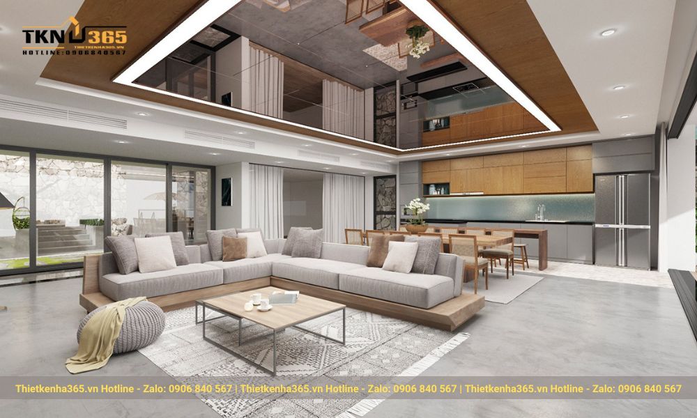 Nội thất cao cấp được trang bị đầy đủ, tiện nghi bên trong biệt thự