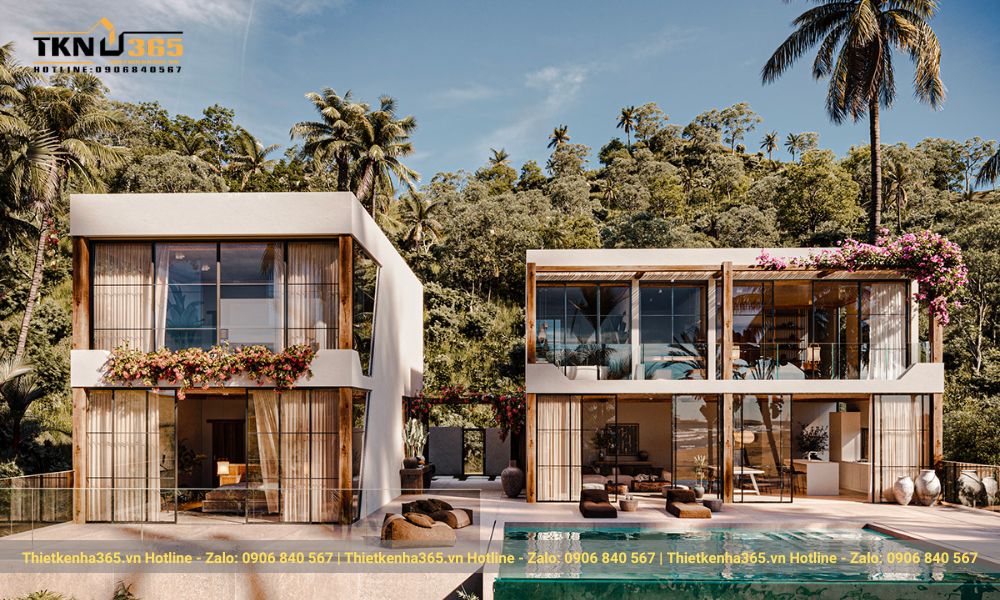 Thiết kế biệt thự nghỉ dưỡng phong cách Tropical đẳng cấp của chị Nga tại Vũng Tàu