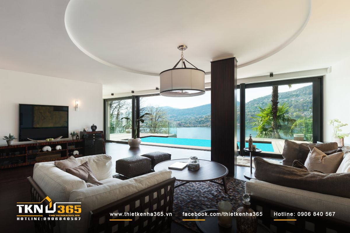 Thiết kế phòng khách sang trọng, hiện đại