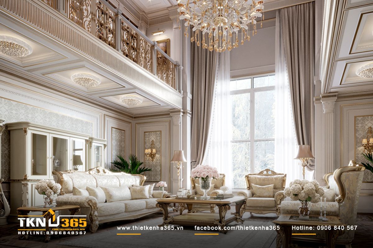 Thiết kế nội thất biệt thự phong cách tân cổ điển