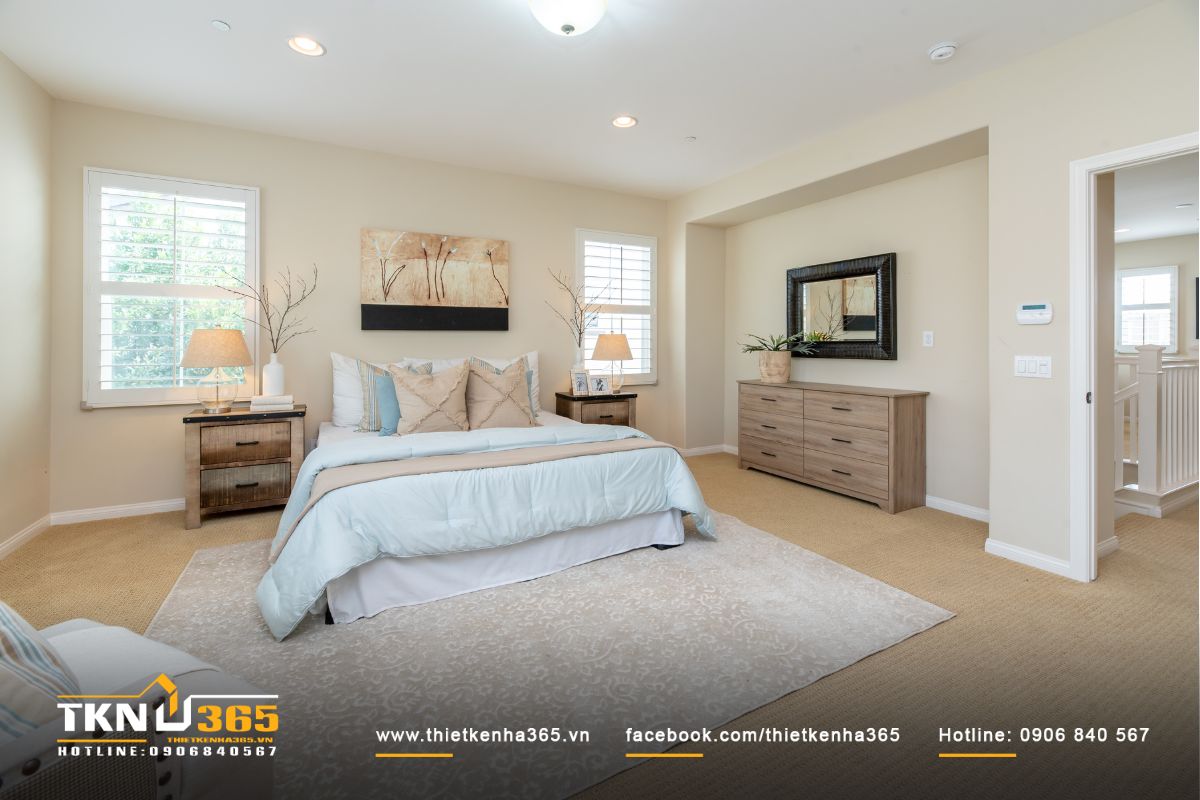 Thiết kế phòng ngủ không gian ấm áp