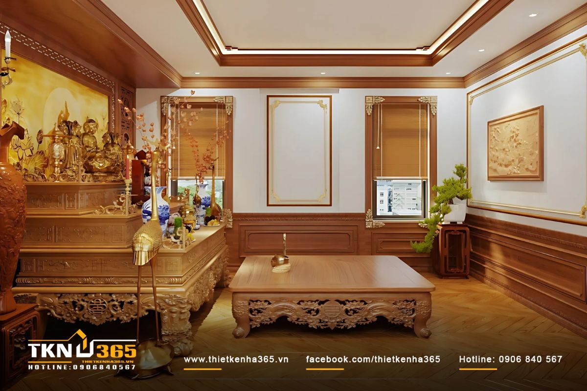 Thiết kế phòng thờ không gian thiêng liêng của gia đình