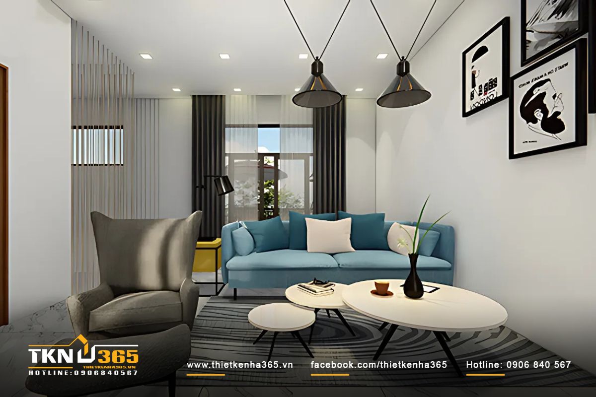 Không gian phòng sinh hoạt chung ấm cúng