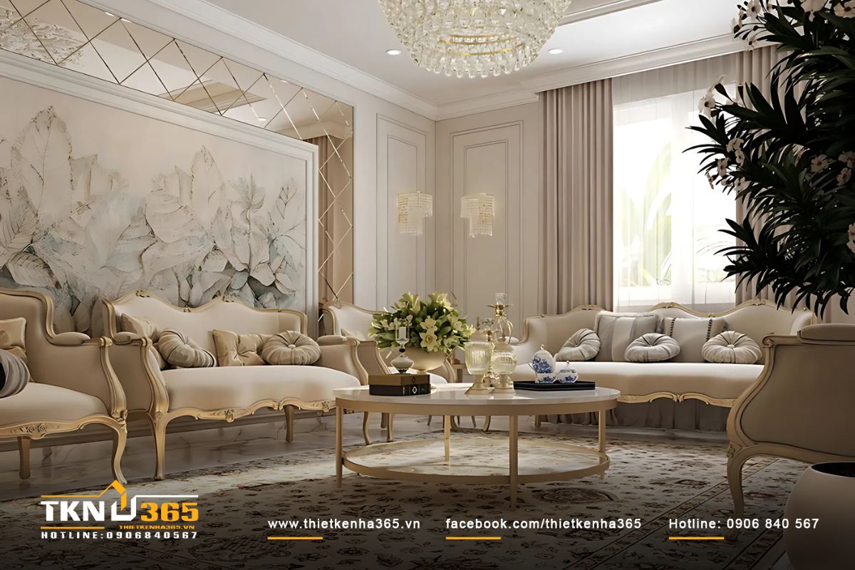 Thiết kế nội thất biệt thự phong cách luxury sang trọng