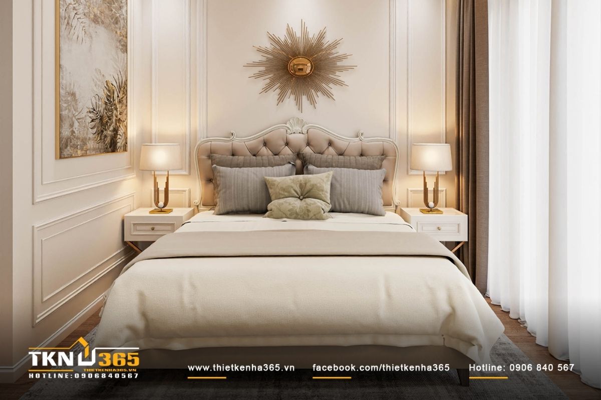 Phòng ngủ nghỉ ngơi với giường ngủ rộng rãi