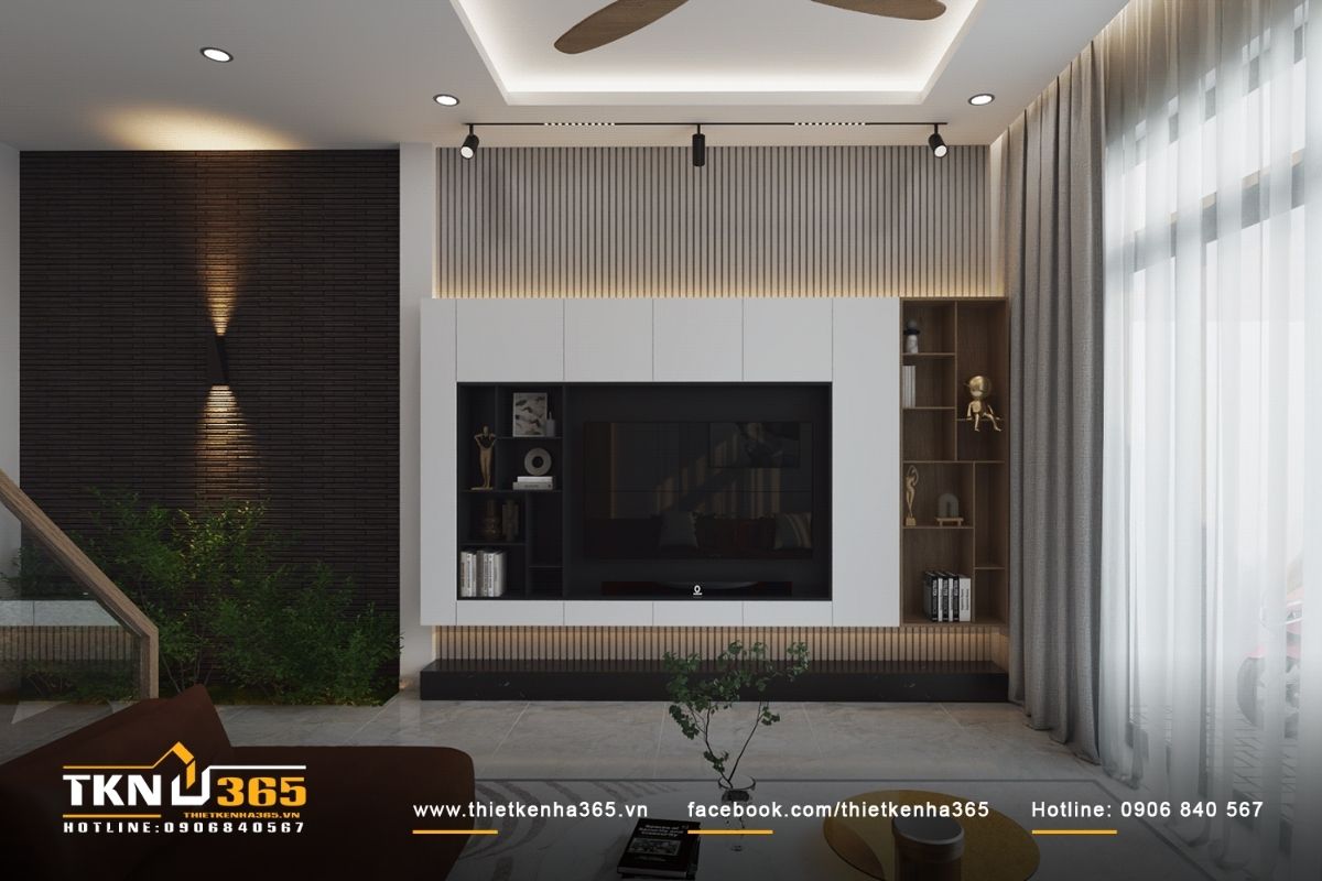 Không gian xem phim, giải trí tại phòng khách