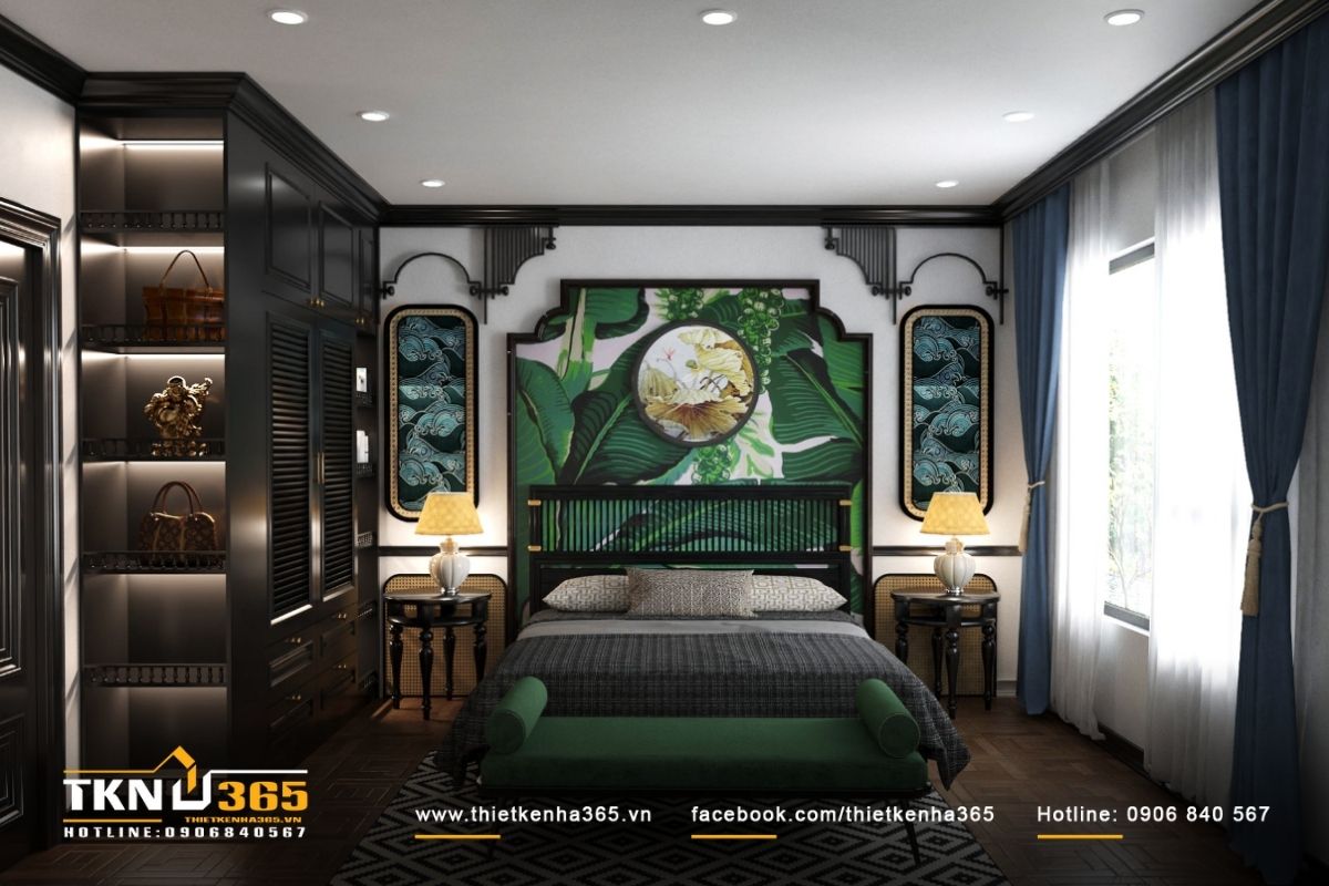 Phòng ngủ hiện đại kết hợp truyền thống độc lạ