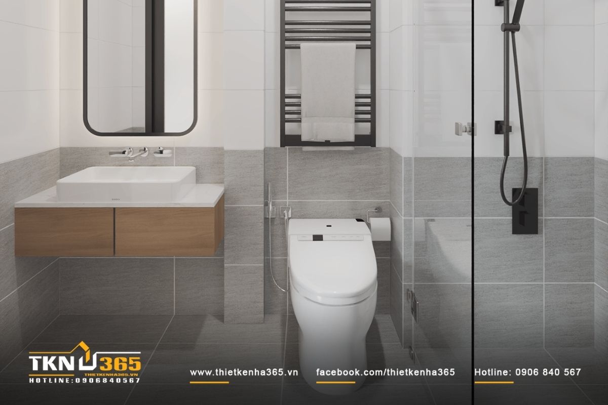 Nhà vệ sinh được thiết kế hiện đại, tiện lợi
