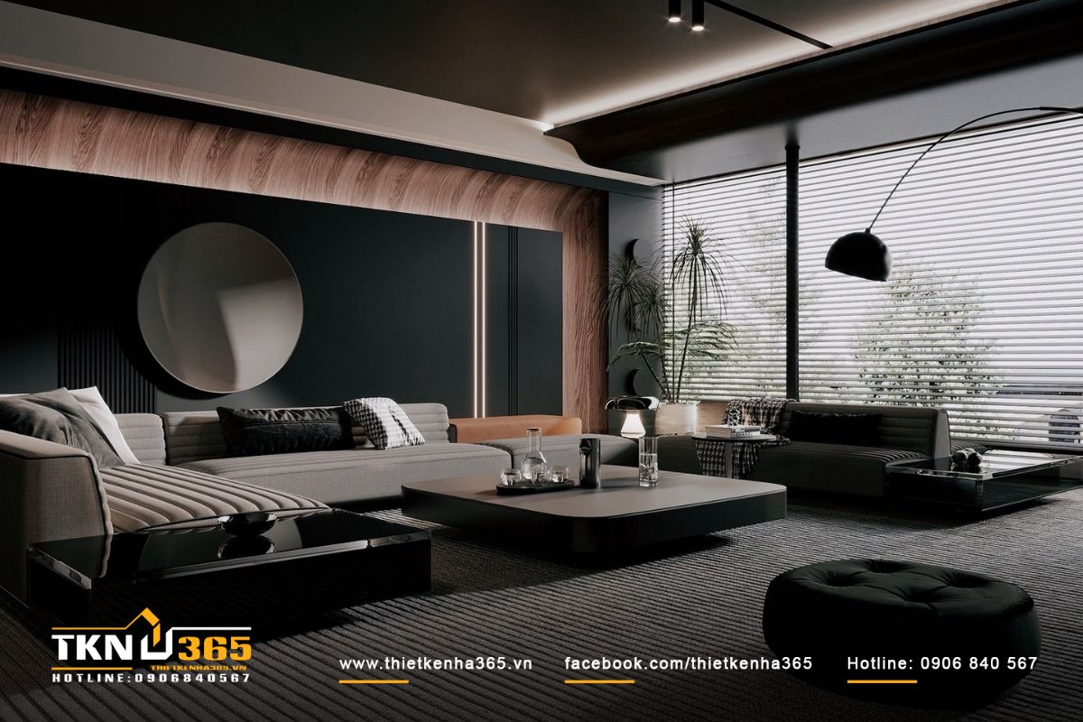 Tạo sự cân bằng cho không gian bằng cách kết hợp chất liệu gỗ, cây xanh và ánh sáng tự nhiên