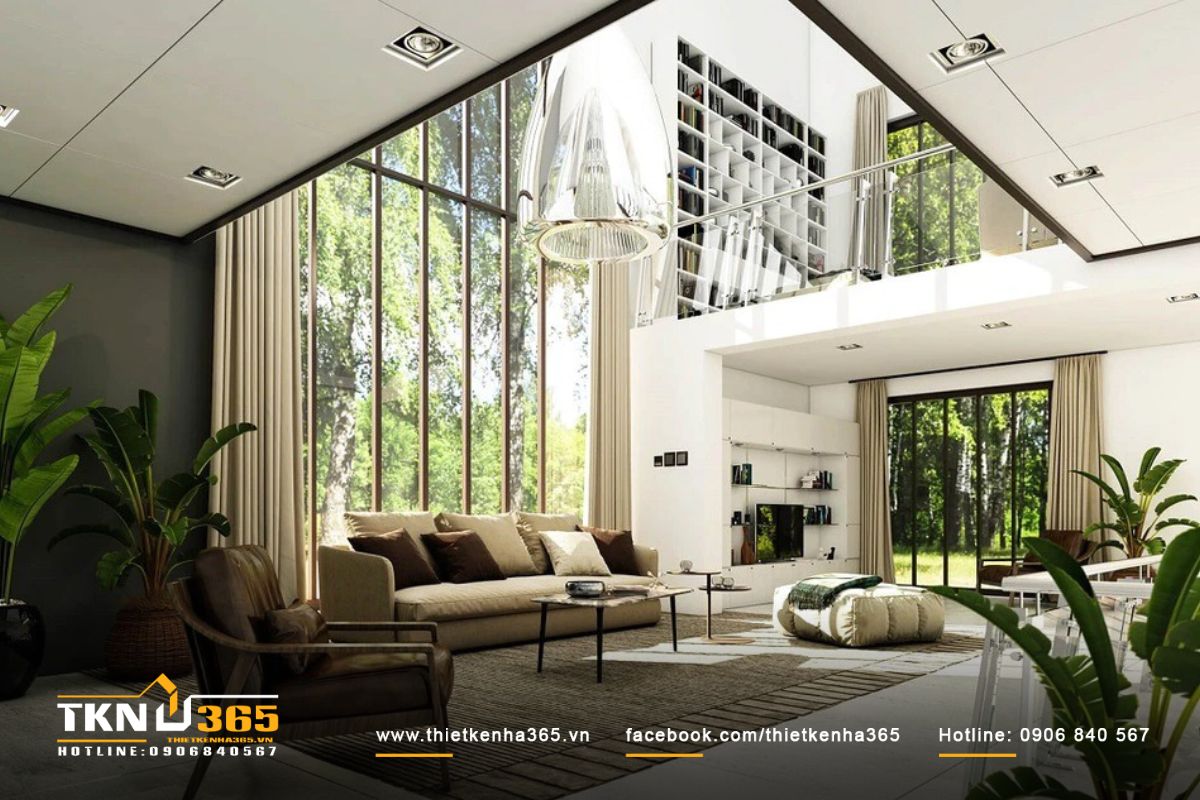 Cân đối tỷ lệ nội thất giúp không gian phòng khách trở nên hài hòa