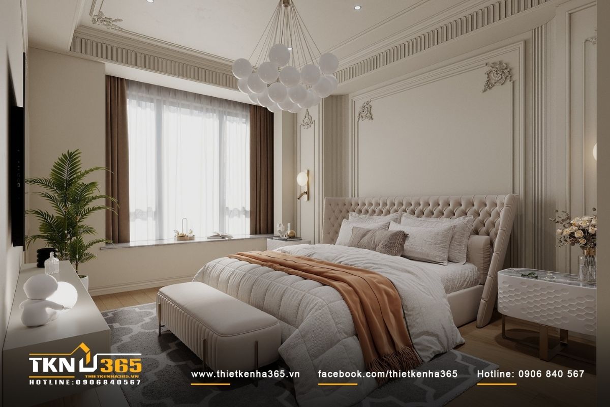 Hệ cửa sổ lớn mang lại ánh sáng tối ưu cho căn phòng