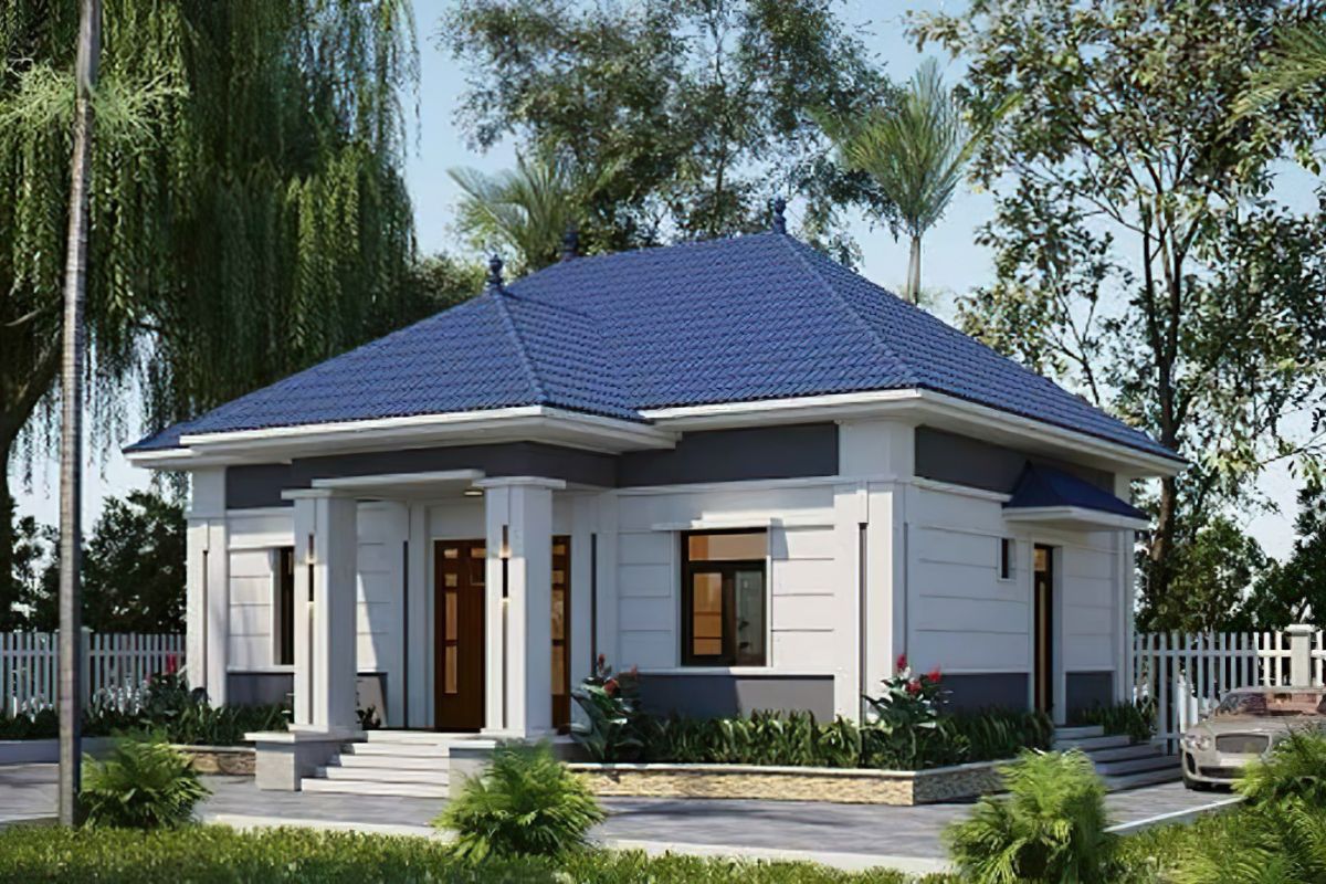 Nhà mái Thái 1 tầng 150m2 đẹp ấn tượng