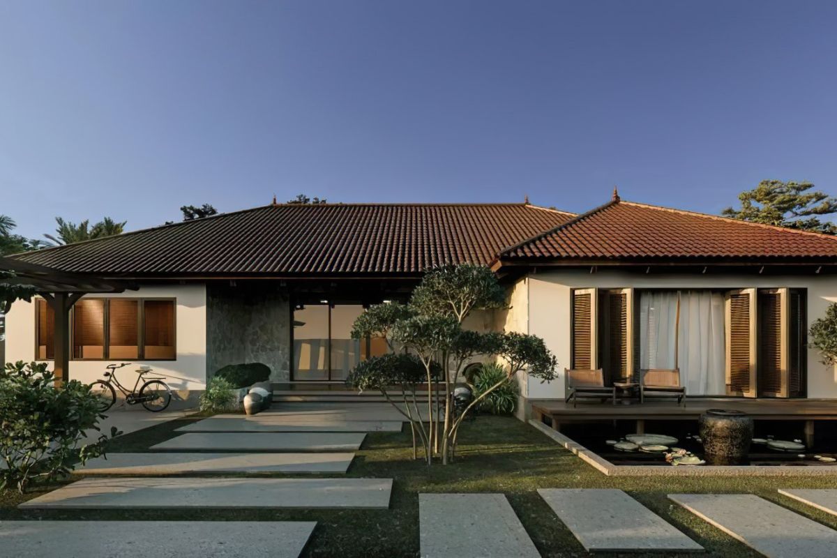 Nhà mái Nhật 1 tầng 150m2 đơn giản nhưng cuốn hút