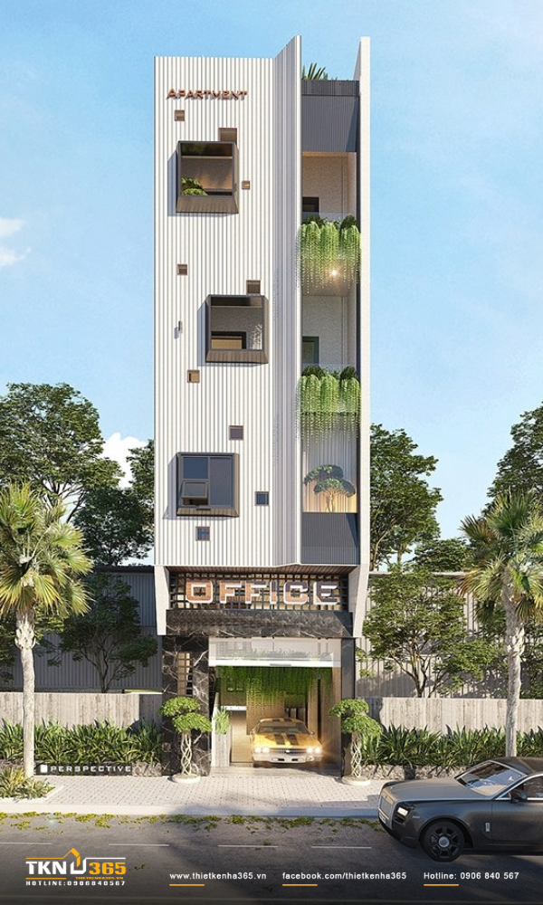 Nh&agrave; phố kết hợp với văn ph&ograve;ng hiện đại gi&uacute;p tối ưu kh&ocirc;ng gian