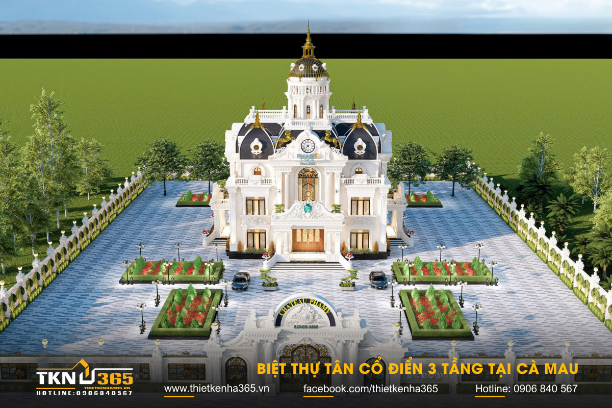 biệt thự tân cổ điển 3 tầng tại Cà Mau