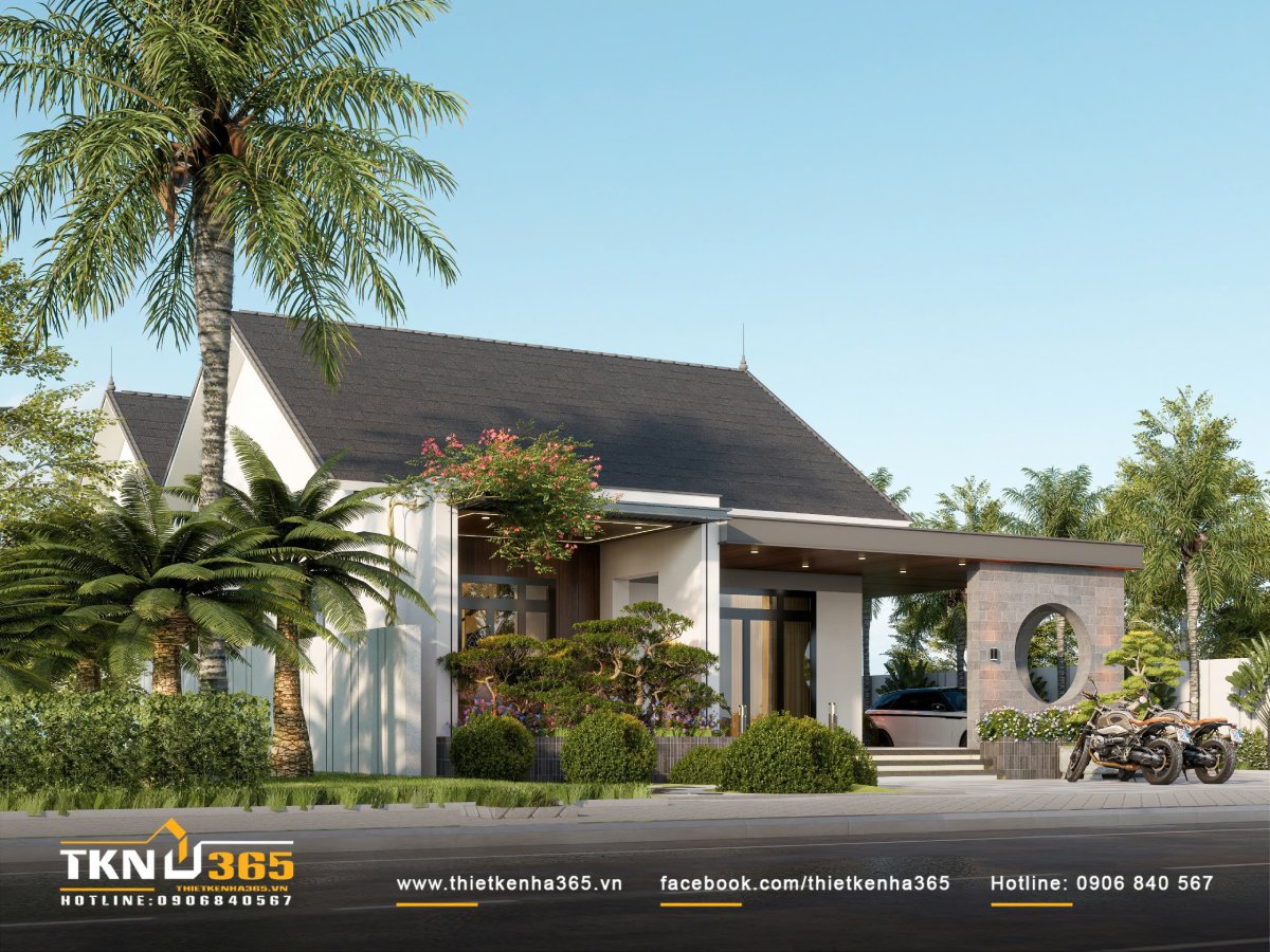 Kiến trúc nhà vườn mái Thái 13