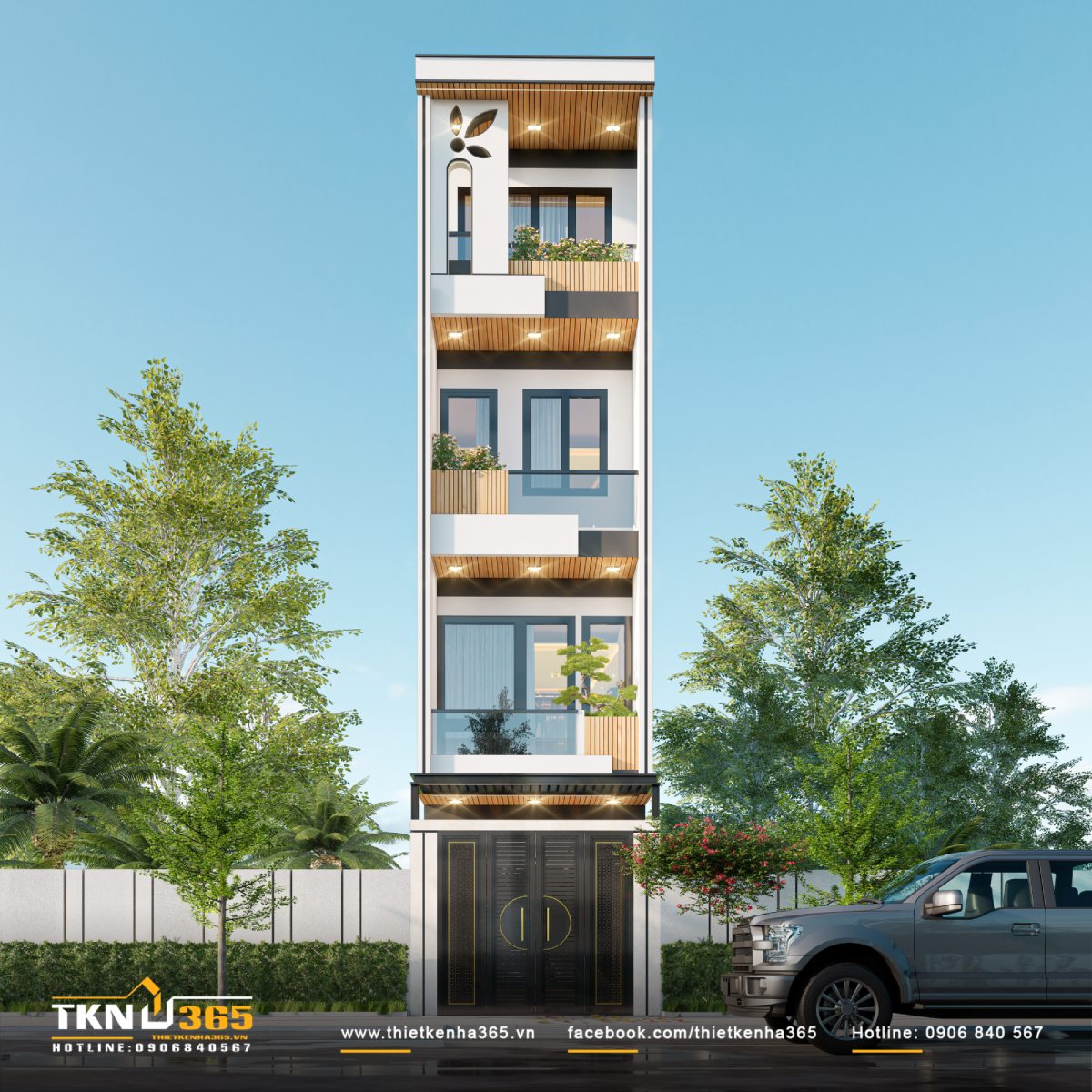 mẫu nhà mặt tiền 6m 11