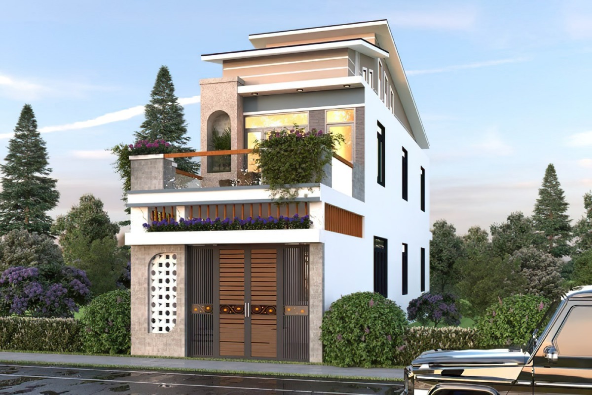 mẫu nhà mặt tiền 6m 13