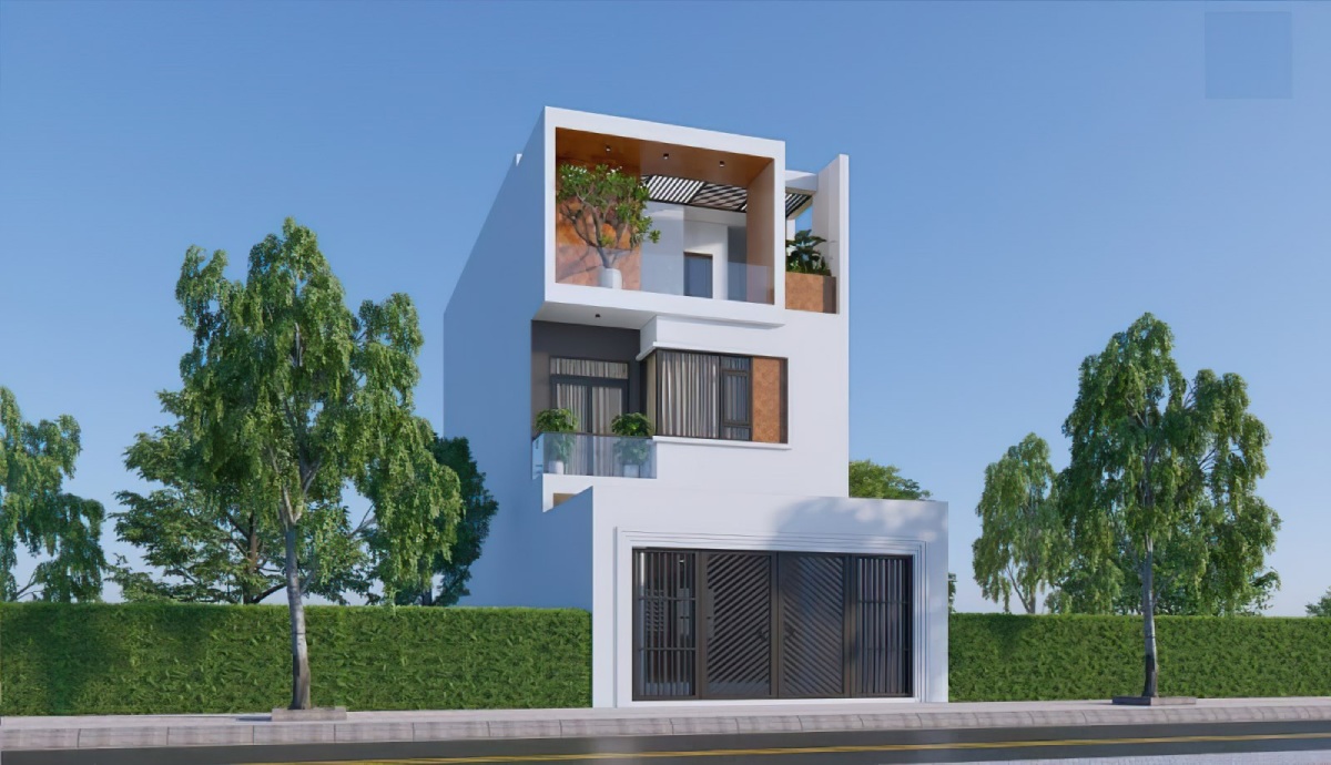 mẫu nhà mặt tiền 6m 6