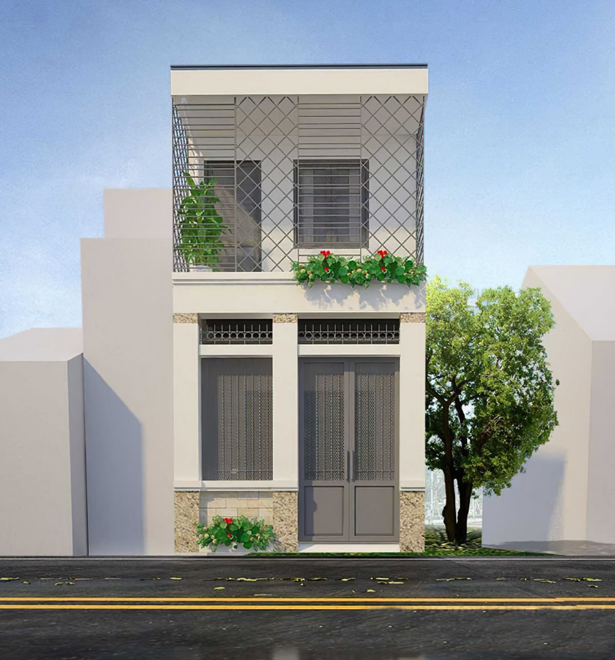 Mẫu thiết kế nhà lệch tầng 3