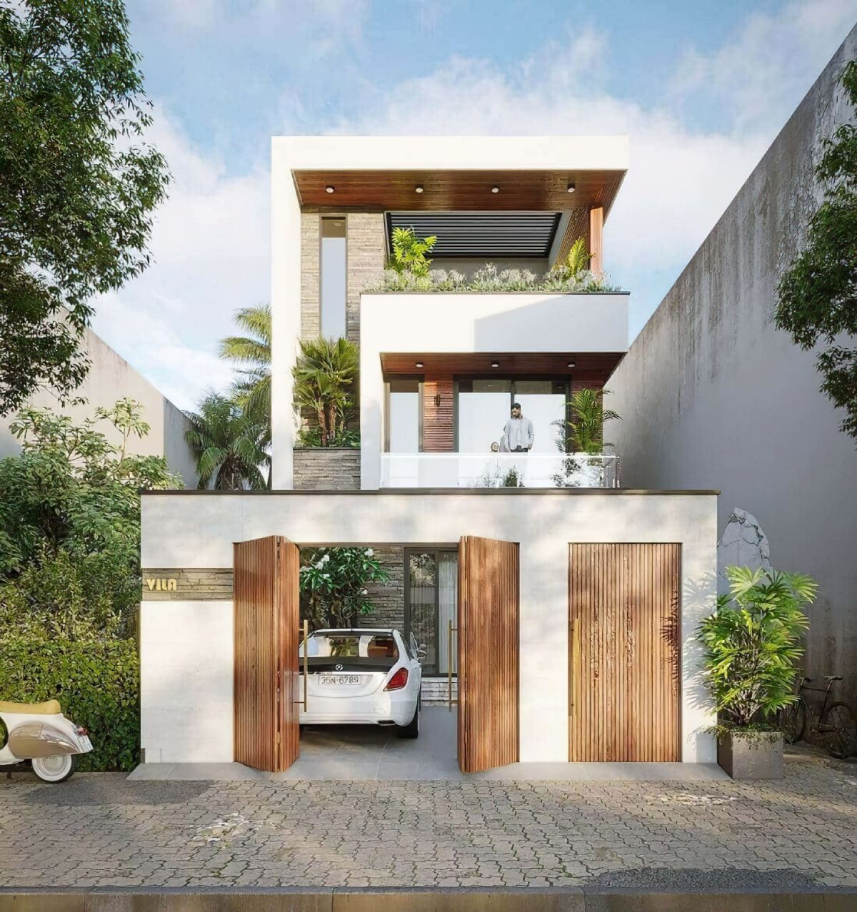 Mẫu thiết kế nhà lệch tầng 7