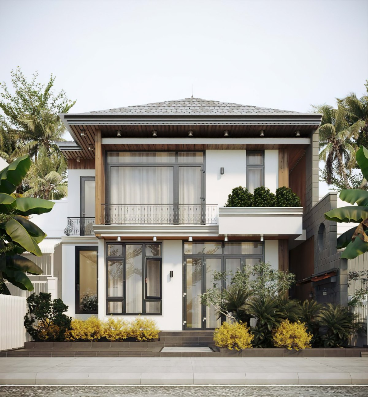 thiết kế nhà mái nhật 2 tầng 13