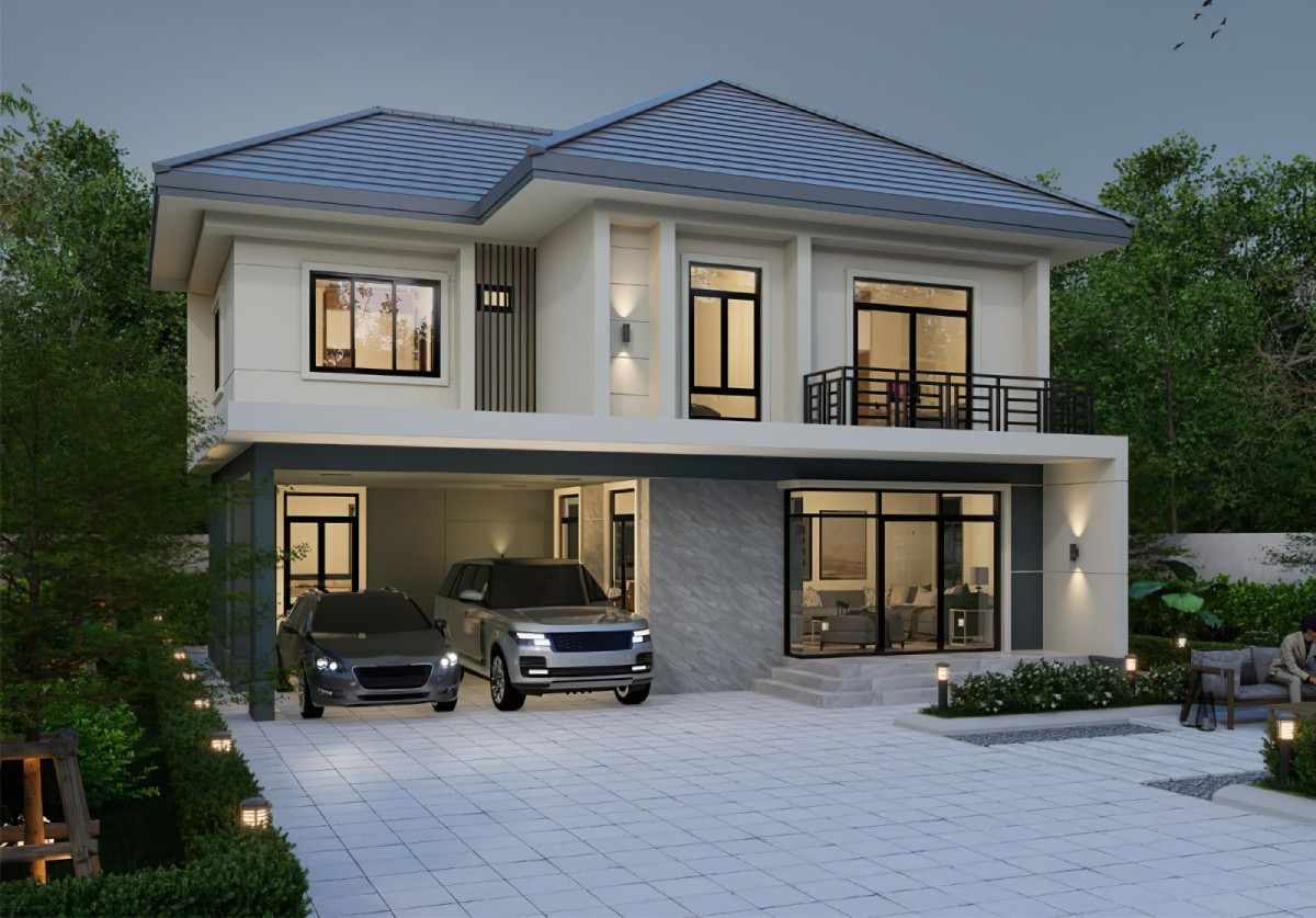 thiết kế nhà mái nhật 2 tầng 15