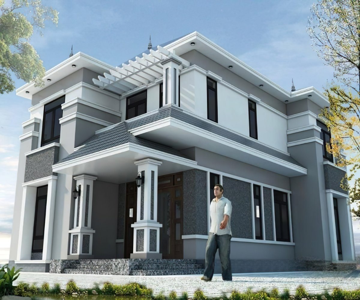 thiết kế nhà mái nhật 2 tầng 17