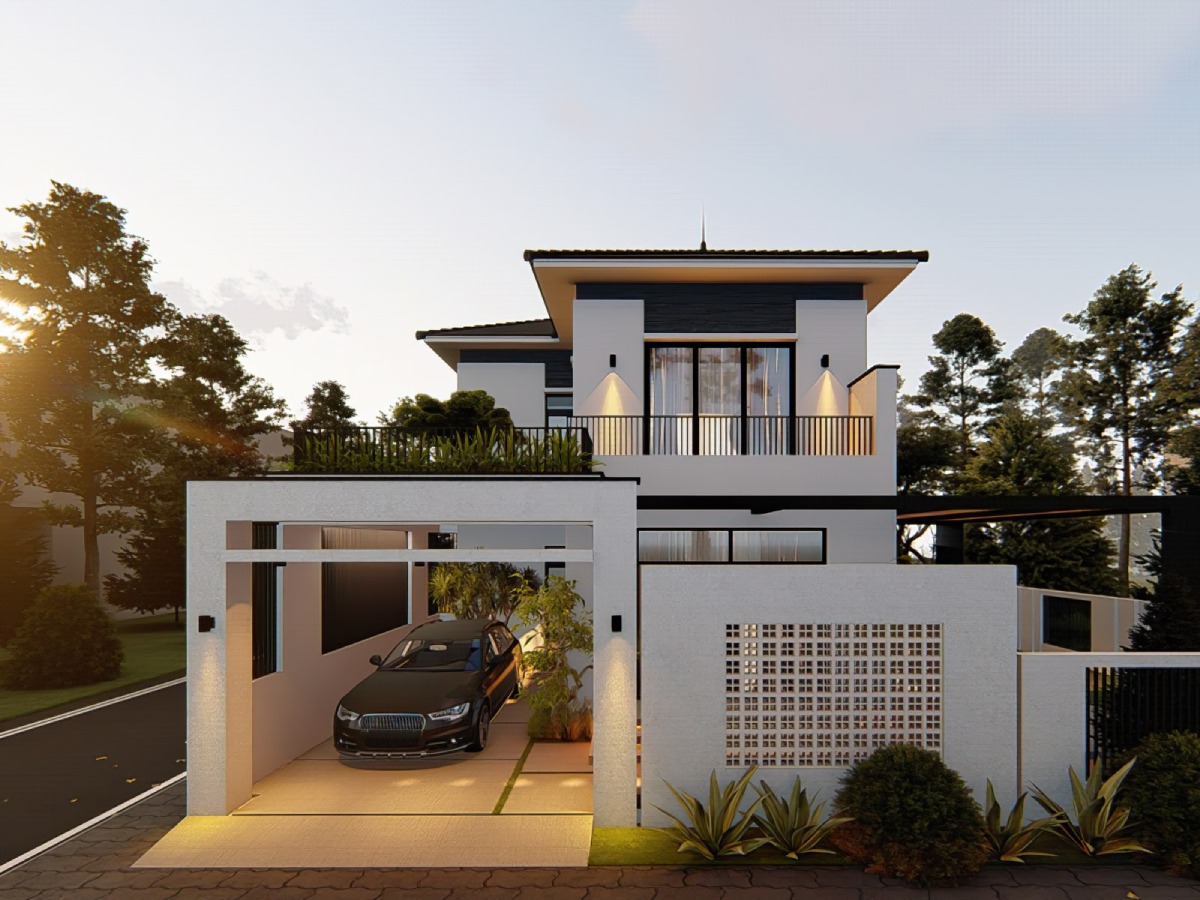 thiết kế nhà mái nhật 2 tầng 19