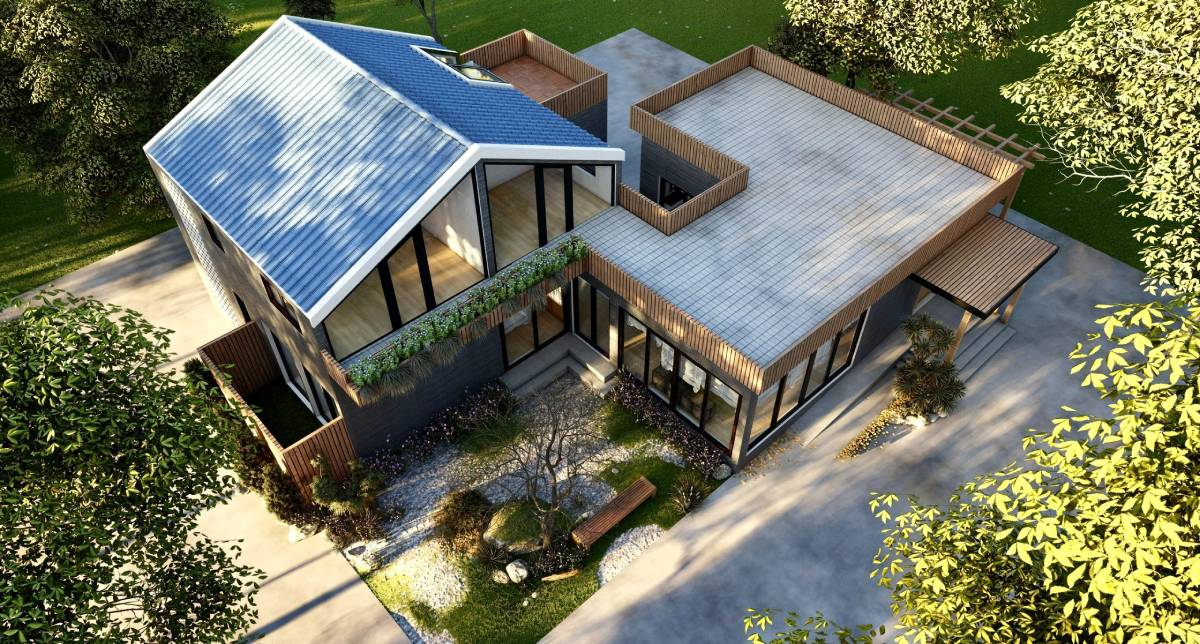 thiết kế nhà mái nhật 2 tầng 4