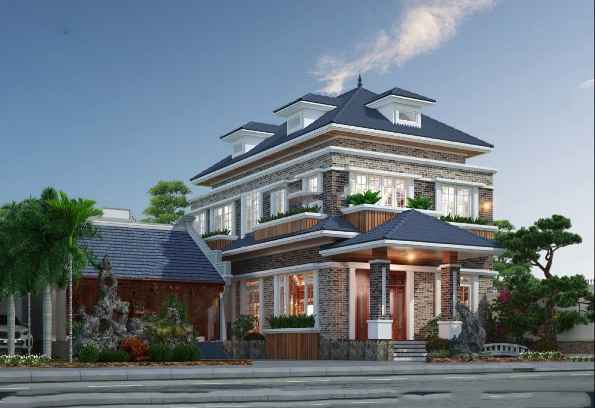 thiết kế nhà mái nhật 2 tầng 5