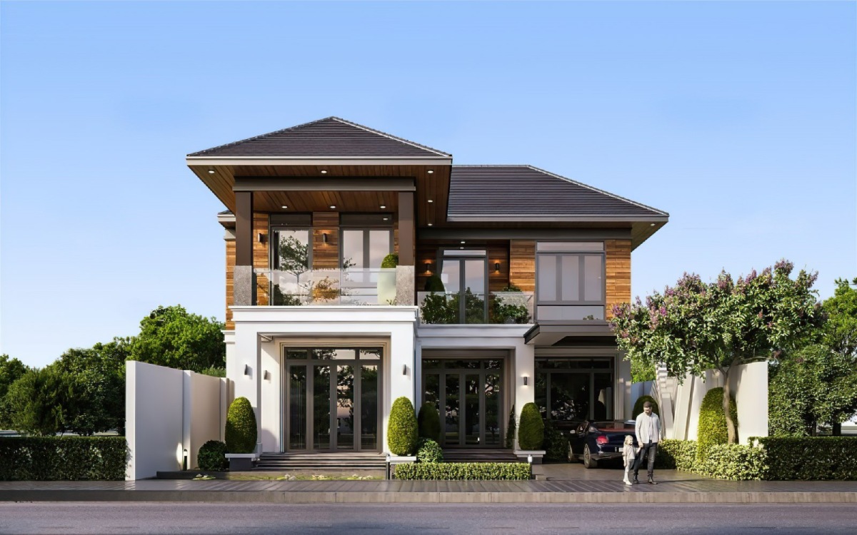 thiết kế nhà mái nhật 2 tầng 8